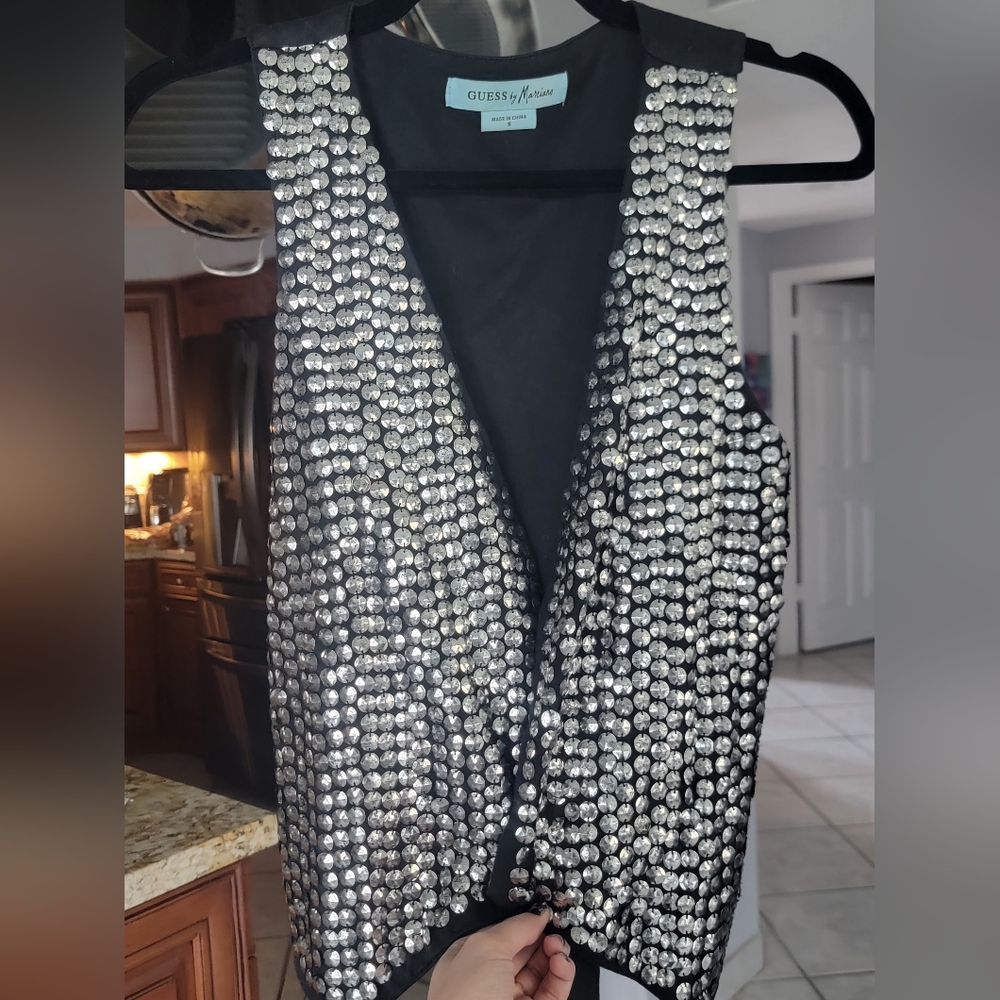 Guess Marciano Sequin Sleeveless Vest